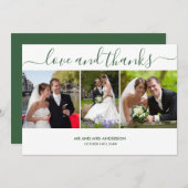 Liefde en Bedankt 3 Trouwfoto Hunter Green (Voorkant / Achterkant)