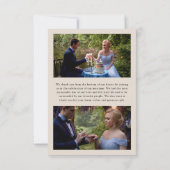 Liefde en bedankt 3x Trouwfoto Elegant (Achterkant)