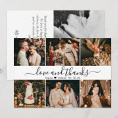 Liefde en Bedankt 6 Foto Collage Wedding (Voorkant / Achterkant)