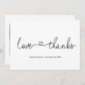 Liefde en Bedankt Aangepast script voor foto-bruil (Voorkant / Achterkant)