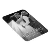 Liefde en Bedankt Aangepaste bruiloft Dank u Foto Magneet (Rechterzijde)