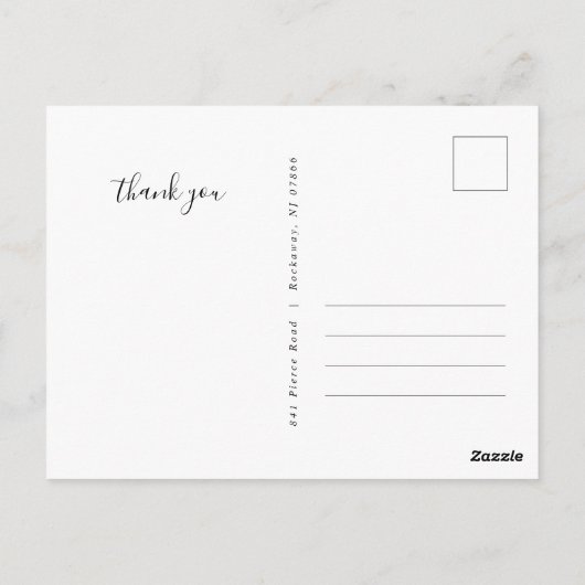 Liefde en Bedankt Afstuderen Foto Overlay Briefkaart (Achterkant)