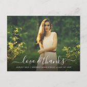 Liefde en Bedankt Afstuderen Foto Overlay Briefkaart (Voorkant)