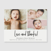 Liefde en bedankt Baby 3 foto's Bedankt (Voorkant)