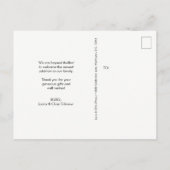 Liefde en bedankt Baby 3 foto's Bedankt Briefkaart (Achterkant)