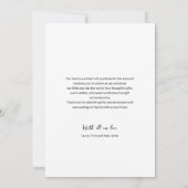 Liefde en Bedankt Baby Foto Geboorteaankondiging (Achterkant)