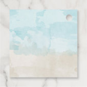 Liefde en Bedankt Beach Waterverf dank u Bedankjes Labels (Achterkant)