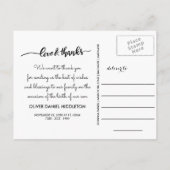 Liefde en Bedankt bij geboorte | Foto Baby Aankondigingskaart (Achterkant)