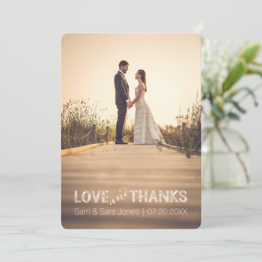 Liefde en Bedankt | Bindende typografie | (Staand voorkant)