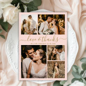 Liefde en Bedankt Blush Photo Collage Wedding