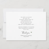 Liefde en bedankt boog foto bruiloft (Achterkant)