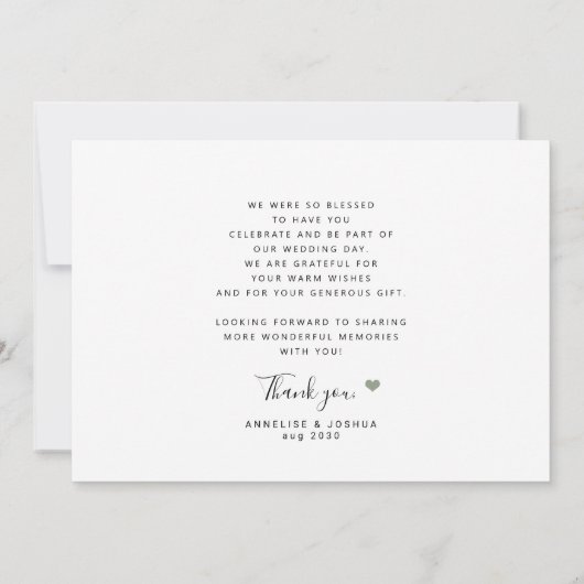 Liefde en bedankt boog foto bruiloft (Achterkant)