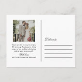 Liefde en Bedankt Bourgondische bruiloft foto Dank Briefkaart (Achterkant)