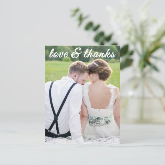 LIEFDE EN BEDANKT BRIEFKAART (Staand voorkant)