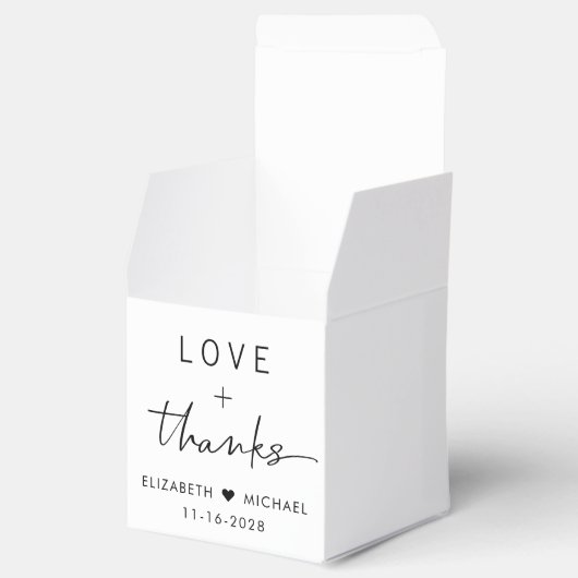 Liefde en Bedankt bruiloft Bedankdoosjes (Geopend)