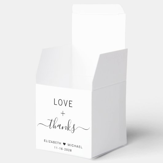 Liefde en Bedankt bruiloft Bedankdoosjes (Geopend)
