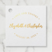 Liefde en bedankt bruiloft Bedankt Aangepast Bedankjes Labels (Voorkant)