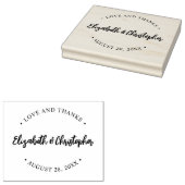 Liefde en bedankt bruiloft Bedankt Aangepast Rubberstempel (Gestempeld)