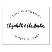 Liefde en bedankt bruiloft Bedankt Aangepast Rubberstempel (Afrduk)