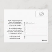 Liefde en Bedankt bruiloft Briefkaart (Achterkant)