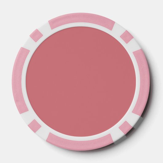 Liefde en Bedankt Bruiloft Custom Roze Bloemen Boh Poker Chips (Achterkant)