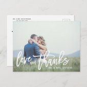 Liefde en Bedankt bruiloft Dank je Briefkaart (Voorkant / Achterkant)