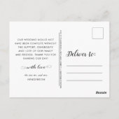 Liefde en Bedankt bruiloft foto collage dank u Briefkaart (Achterkant)