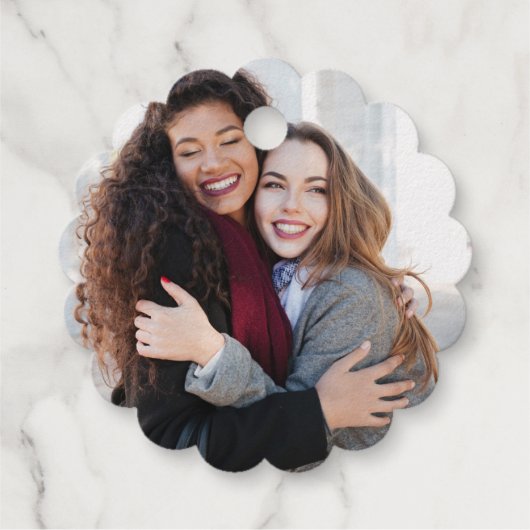 Liefde en Bedankt bruiloft Hartelijk dank met foto Bedankjes Labels (Achterkant)