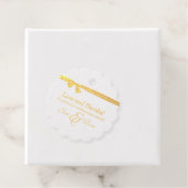 Liefde en Bedankt bruiloft Hartelijk dank met foto Bedankjes Labels (Met doos)