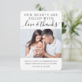 Liefde en Bedankt Calligrafie Foto New Baby (Staand voorkant)