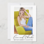 Liefde en Bedankt Calligrafie Inkt Foto Afstuderen (Voorkant)