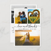 Liefde en Bedankt Calligrafie Weddenfoto (Voorkant / Achterkant)