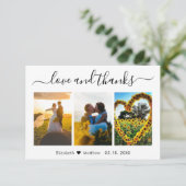 Liefde en Bedankt Calligrafie Weddenschap Foto Col (Staand voorkant)