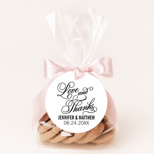 Liefde en Bedankt Calligrafiescript Weddenschap Zelfinktende Stempel