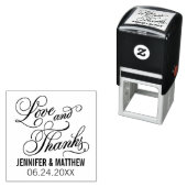 Liefde en Bedankt Calligrafiescript Weddenschap Zelfinktende Stempel (In situ)