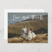 Liefde en Bedankt | Casual foto-bruiloft Hartelijk Briefkaart (Voorkant / Achterkant)