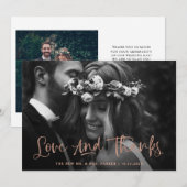 Liefde en Bedankt | Casual jachtfotoweddenschap (Voorkant / Achterkant)