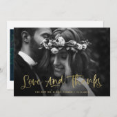 Liefde en Bedankt | Casual Manuscript Gold Photo W (Voorkant / Achterkant)