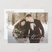 Liefde en Bedankt Casual Manuscript Weddenschap Ha Briefkaart (Voorkant / Achterkant)