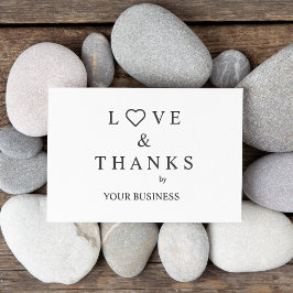 Liefde en Bedankt Citaat met Hart voor Zaken Rubberstempel