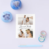 Liefde en Bedankt Collage Wedding Bedankt Flyer (Enkel)