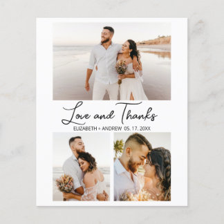 Liefde en Bedankt Collage Wedding Bedankt Flyer