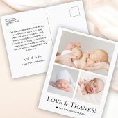 Liefde en Bedankt Custom foto Baby shower Briefkaart