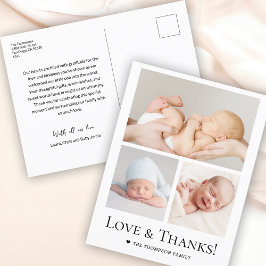 Liefde en Bedankt Custom foto Baby shower Briefkaart