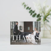 Liefde en Bedankt | Douanenaam & Foto Dank u Briefkaart (Staand voorkant)