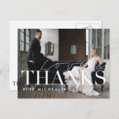 Liefde en Bedankt | Douanenaam & Foto Dank u Briefkaart (Voorkant / Achterkant)