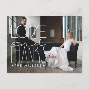 Liefde en Bedankt   Douanenaam & Foto Dank u Briefkaart