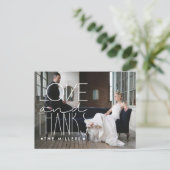 Liefde en Bedankt | Douanenaam & Foto Dank u Briefkaart (Staand voorkant)