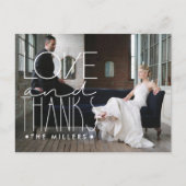 Liefde en Bedankt | Douanenaam & Foto Dank u Briefkaart (Voorkant)