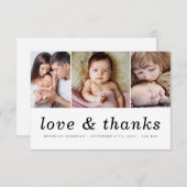 Liefde en Bedankt | Drie nieuwe baby's (Voorkant / Achterkant)
